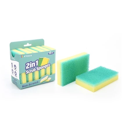 (2 pakiranja) 2 u 1 spužvici za ribanje